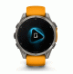 fēnix 8 – 47 mm, AMOLED - Sapphire, Titanium with Spark Orange/Graphite Silicone Band - 010-02904-11 - Garmin